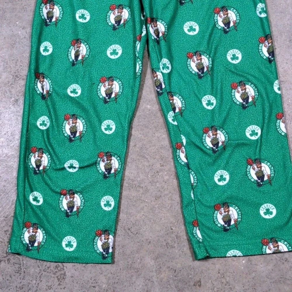 NBA Boston Celtics Youth Pajama Pants Size Small 7‎ Boys UNK Sleepwear AOP Green